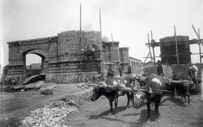 Construcción de la Estación Mapocho, sin fecha