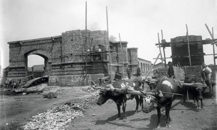 Construcción de la Estación Mapocho, sin fecha