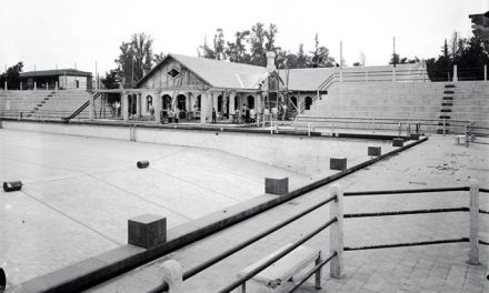 Construcción de la piscina del Estadio Militar