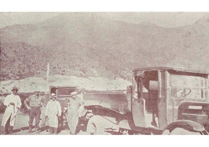 Prueba de camiones, enero 1928.