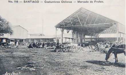 Mercado de Frutos, Santiago, 1910.